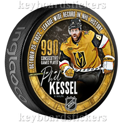 Phil Kessel #8 Vegas Golden Knights 990 Consecutive Games Played Puck 10.25.2022 Cover