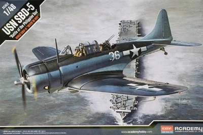 KIT MODELLINO AEREO ACADEMY USN SBD-5 BATTLE OF PHILIPPINE SEA SCALA 1:48 - Immagine 1 di 4