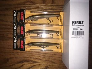 RAPALA SCATTER RAP MINNOW 11's==3 LIVE SMELT COLORED FISHING LURES - Picture 1 of 1