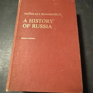 A History Of Russia by Nicholas V. Riasanovsky, Second Edition 1972 Hardcover - Foto 1 di 9