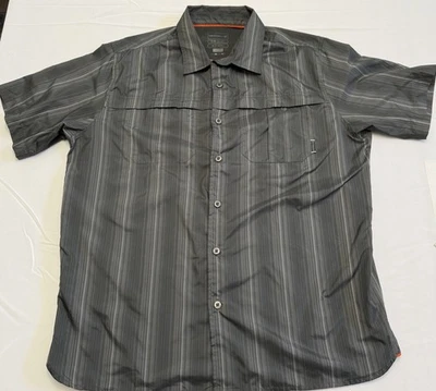 Camisa de pesca Merrell para hombre XL Opti Wick gris manga a rayas camping al aire libre Foto 1 de 4