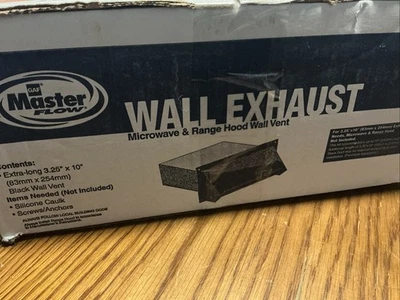 Master Flow AVW3.25X10 Microwave & Range Hood Wall Vent 3.25" x 10" - Image 1 of 4