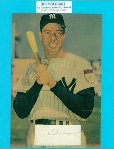 121, Joe DiMaggio HOF, Original Signed/Autograph, Cut, New York Yankees - Picture 1 of 5
