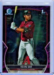 2023 Bowman Chrome Kevin Sim Fuchsia Lunar 082/199 #BDC-16 Diamondbacks - Bild 1 von 2
