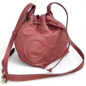 JIMMY CHOO JUNO Rosewood Pink Shoulder Bag Leather Women's From Japan - Picture 1 of 24