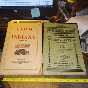 Indiana Law Books Vintage 1908 Studabaker Bank - Bild 1 von 9