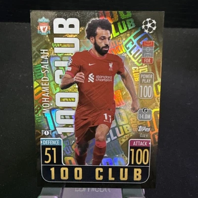 2021-22 Topps Match Attax UCL Extra - 100 Club #CLU 4 Mohamed Salah - Image 1 of 4
