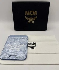 MCM Lauretos Himmel Card Case MXAESAC01 E3001. Blue - Picture 1 of 4