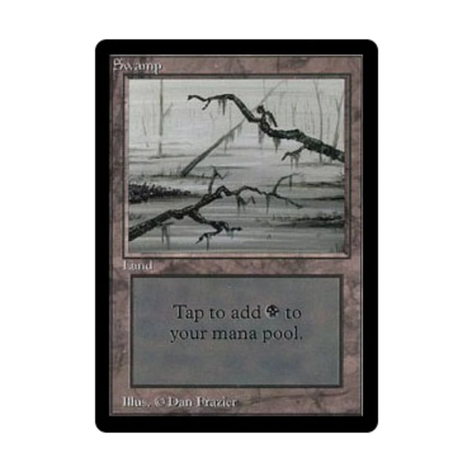 WOTC MtG Beta Swamp - Version C (L) VG - Image 1 of 1