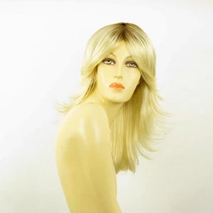 Perruque femme mi-longue méchée blond racine blond foncé ZOE YS - Picture 1 of 8
