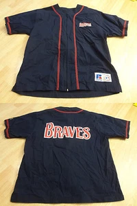 Chaqueta de calentamiento atlético para hombre Atlanta Braves M Nueva con etiquetas Russell con cremallera - Imagen 1 de 1