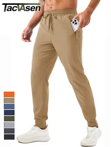 Men's Lightweight Athletic Joggers Quick Dry Zipper Pockets Pants Gym Sweatpants - Picture 1 of 76