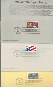 6 USA 1991 FDC Souvenir Seiten VG Zustand William Saroyan, Dc Bicent Free Schiff - Picture 1 of 2