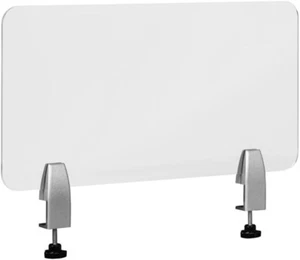 Halle Clear Desktop Clamp On Divider Acrylic Sneeze Guard Plastic Panel - Picture 1 of 7