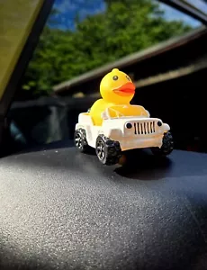 NEW Color !! 🚙 White 4x4 Rig! Rubber Duck driver, Duck a Jeep. FREE SHIPPING ! - Picture 1 of 2