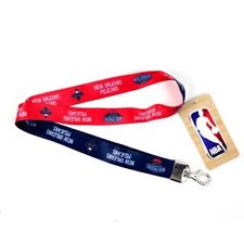 4x NBA New Orleans Pelicans Basketball - S2 2Tone Lob Lanyard Keychain ID Holder