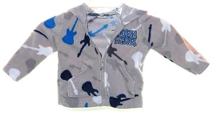 Chaqueta con Capucha RockStar Boy Talla 12 M Beige con Guitarras Bolsillos con Cremallera - Imagen 1 de 6