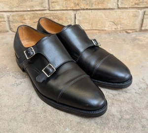 John Lobb William Doppelschnalle Mönchsriemen schwarz Leder 10 EE *ALLES LESEN* - Bild 1 von 22
