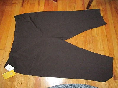 Women's Maggie Barnes Dk Brown Pants W/Stretch  Size 11 Yellow Square Tag NWT  - Image 1 of 3