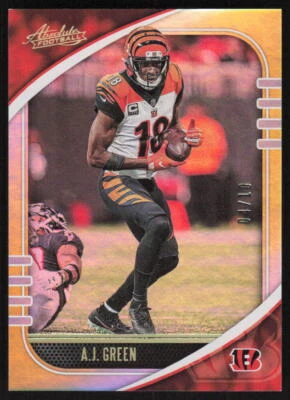 2020 Panini Absolute Spectrum Gold #1 A.J. Green /10 Cincinnati Bengals - Image 1 of 2