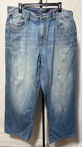 Pantalon ample bleu homme Echo jeans baggy coupe 38