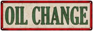 OIL CHANGE Vintage Looking Metal Sign Shop Oil Gas Garage 106180064014 - Picture 1 of 1