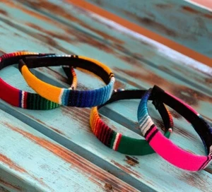Mexican Serape Sarape Headband - Vibrant Multicolors, Handmade - Picture 1 of 18