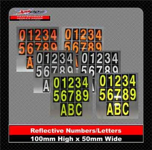 House/Letter Box Numbers Reflective Stickers 3M Class 1 - Picture 1 of 4