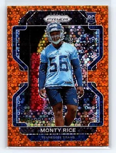 2021 Panini Prizm MONTY PRICE #420 ORANGE DISCO RC  TENNESSEE TITANS - Picture 1 of 2