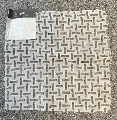 "Muestra de tela para cortinas Kravet 13"" x 12,5"" 3532-1 blanco viscosa transparente nailon artesanías" Foto 1 de 4