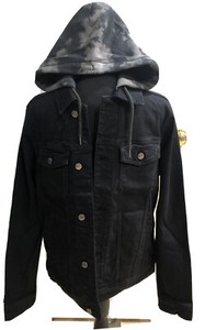 stretch hooded denim jacket