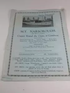 VINTAGE NAUTICALIA Booking Form for M.Y. Narborough (ex Steam Yacht) 1953 - Picture 1 of 2