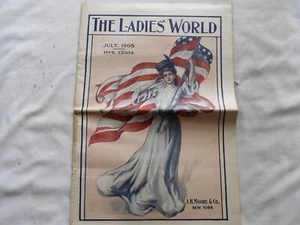 THE LADIES' WORLD Magazine-JULY,1905 PATRIOTIC - Picture 1 of 9