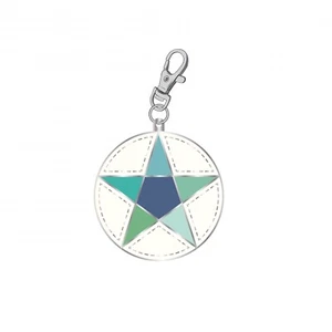 Farmhouse Star Enamel Happy Charm ST-25441 Riley Blake Designs W Lobster Clasp - Picture 1 of 2