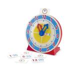 Turn & Tell Wooden Clock - Educational Toy With 12+ Reversible Time Cards - Meli