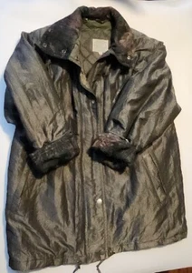 Current Seen - Vintage Coat - 20W - Zip/Button - Iridescent Gray W/Fabric Trim - Picture 1 of 22