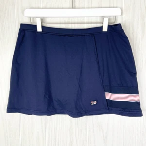 Fila Damen marineblau Stretch zum Anziehen kurzer sportlicher Tennisskort groß - Bild 1 von 5