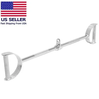 Barra LAT plana D mango máquina accesorios de cable tirar hacia abajo tríceps 28 pulgadas Foto 1 de 4