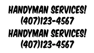 Handyman Services Personalized W/ Phone Number Decal Car Truck Tow Truck SUV Van - Picture 1 of 4