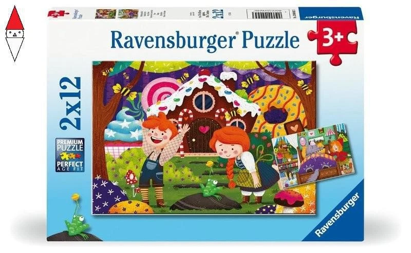 PUZZLE RAVENSBURGER PUZZLE 2X12 PZ FIABE - Immagine 1 di 1