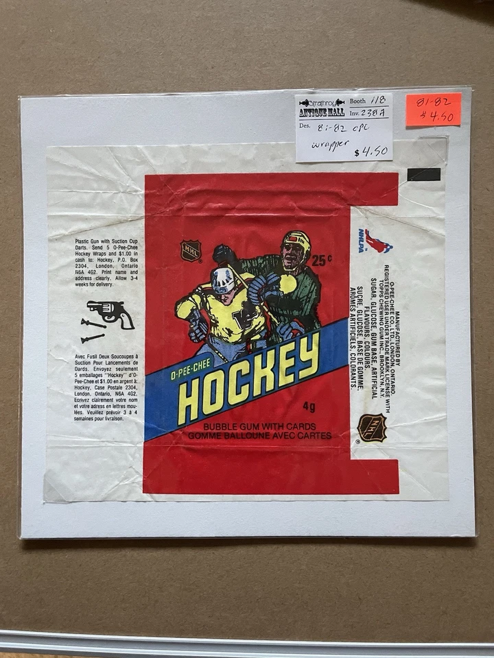 1981-82 OPC O-Pee-Chee Hockey Wax Pack Empty Wrapper  - Bild 1 von 1