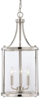 Savoy House 7-1040-3 Nickel Penrose 3-Light 12"W Taper Candle Pendant - Image 1 of 4