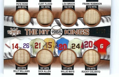 Willie Mays, Pete Rose, Dick Allen, Frank Robinson, etc 1965 MLB Hit Kings 1/25 Foto 1 de 2