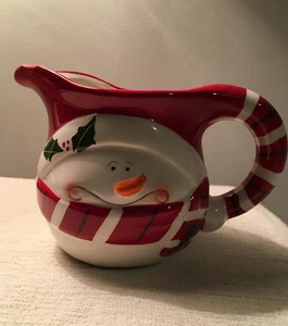 CREMA MUÑECO DE NIEVE CERÁMICA GRANDE - Imagen 1 de 6