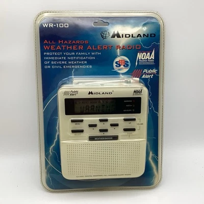 Midland WR100 Digital Weather Hazard Alert Monitor Radio New In Package - Image 1 of 4