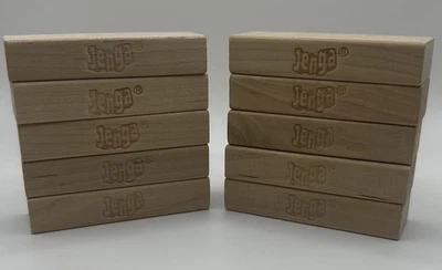 JENGA 10 Pieces Replacement Wood Blocks Original 1986 MILTON BRADLEY - Image 1 of 4