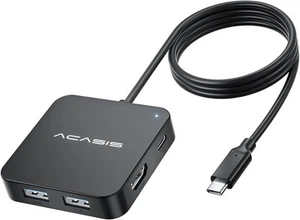 USB C Hub Long Cable 4FT 10Gbps, Multiport Adapter with 4K 60Hz HDMI, 100W Po... - Picture 1 of 7