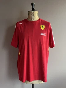 Puma Ferrari T-Shirt Herren Größe XL Rot Baumwolle Kurzarm - Bild 1 von 12