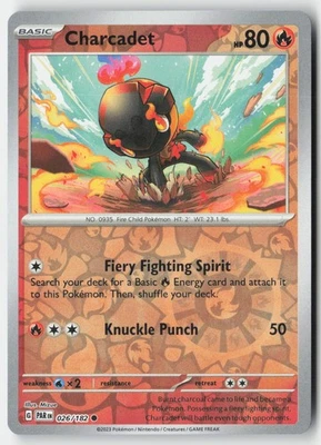 Pokemon - Charcadet - Reverse Holo Common SV04: Paradox Rift 026/182 LP-NM - Image 1 of 2