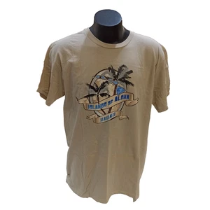 Gildan Softstyle Islands of Aloha Hawaii Men's Brown S/S T-Shirt Large L New - Foto 1 di 13